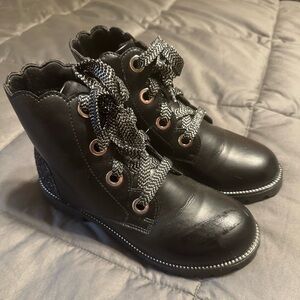 Black Sparkle Kids Boots